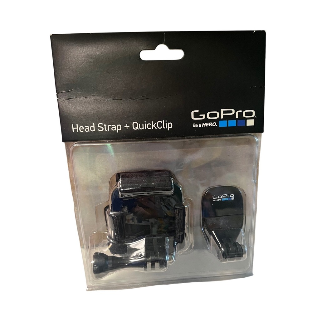 GoPro Head Strap + QuickClip Mount Kit ACHOM-001 Adjustable Black Action Camera